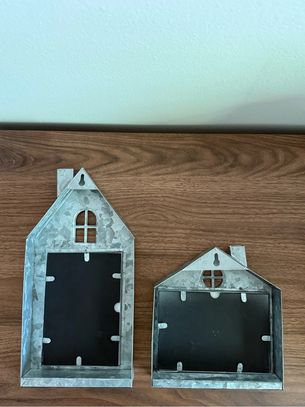 Pottery Barn Galvanized House Frames Set of 4 Holiday Farmhouse Cottage Decor